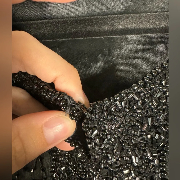 Stenay Petite Large 100% Silk Fully Beaded Evening Jacket Black - Picture 7 of 11